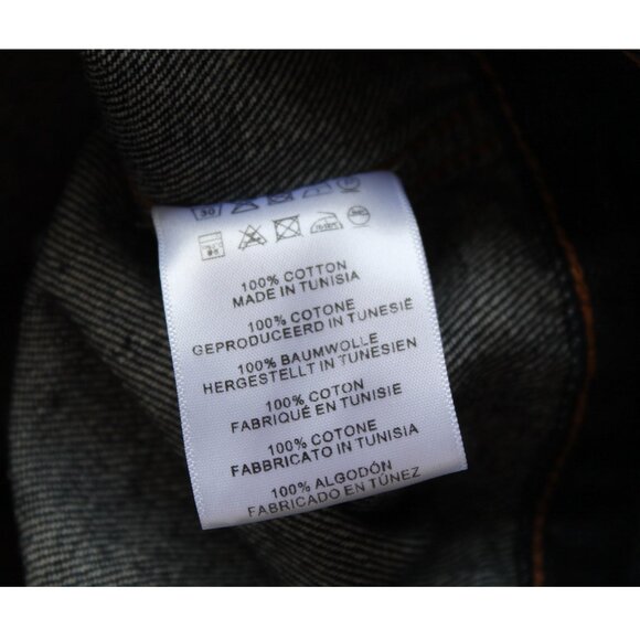 DRIES VAN NOTEN Vassie Short Jacket / Size 36 / Indigo Blue Jean Oversized - Picture 9 of 9